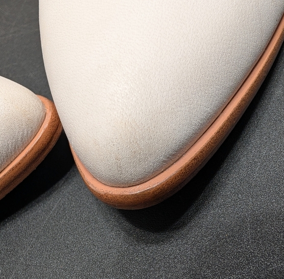 Frye Reina White Leather Pointed Toe Western Block Stack Heel Ankle Booties 9.5M - Picture 9 of 16